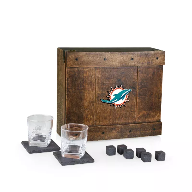 Miami Dolphins – Whiskey Box Gift Set