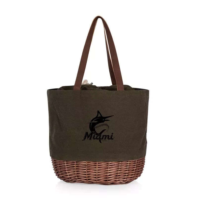 Miami Marlins – Coronado Canvas and Willow Basket Tote
