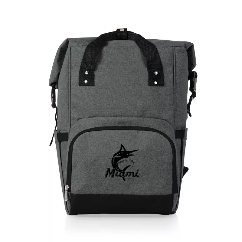 Miami Marlins – On The Go Roll-Top Backpack Cooler
