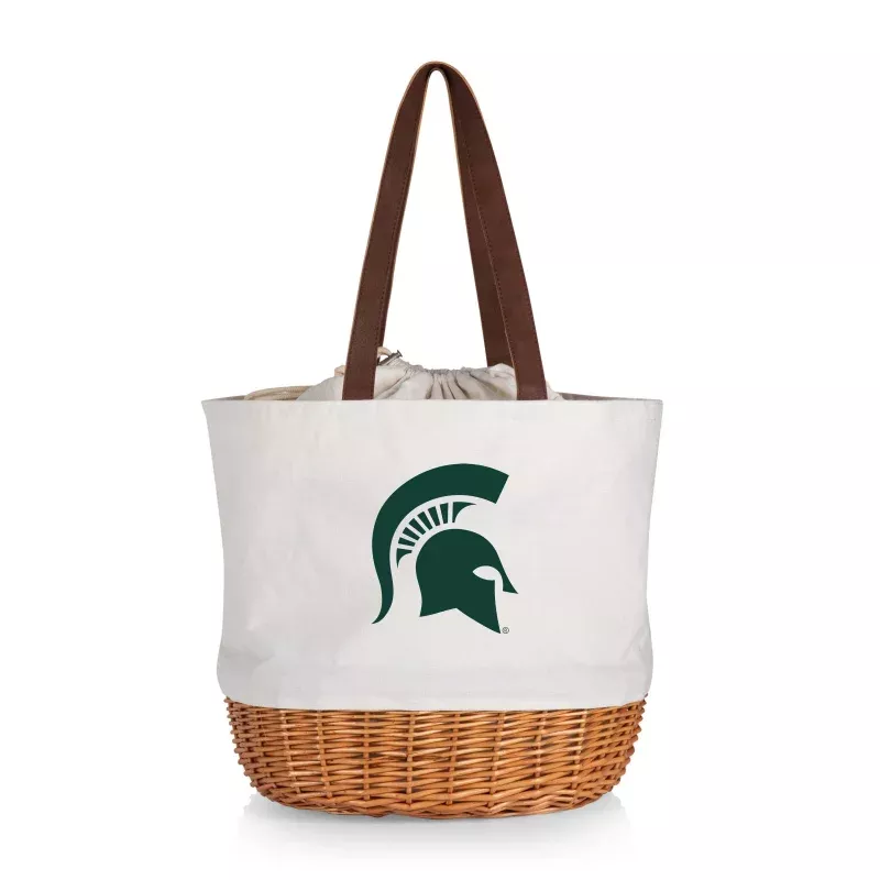 Michigan State Spartans – Coronado Canvas and Willow Basket Tote