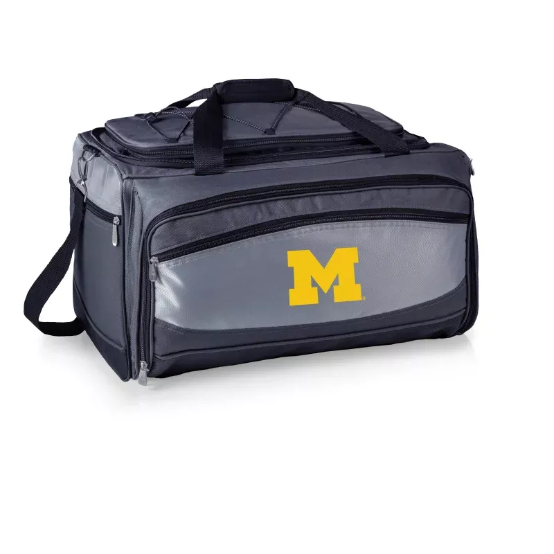 Michigan Wolverines – Buccaneer Portable Charcoal Grill & Cooler Tote