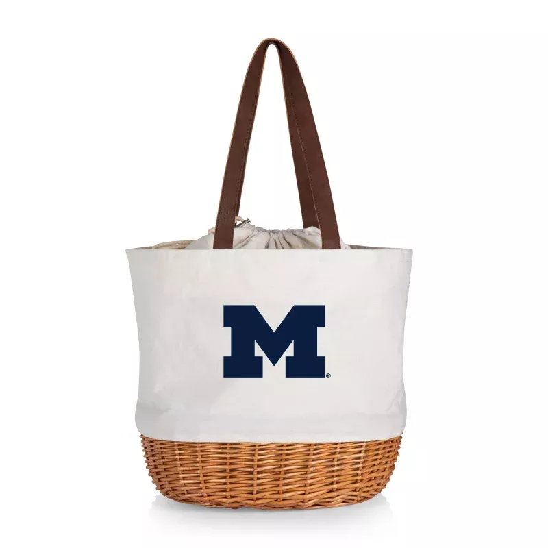 Michigan Wolverines – Coronado Canvas and Willow Basket Tote