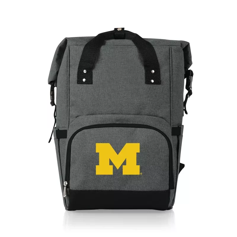 Michigan Wolverines – On The Go Roll-Top Backpack Cooler