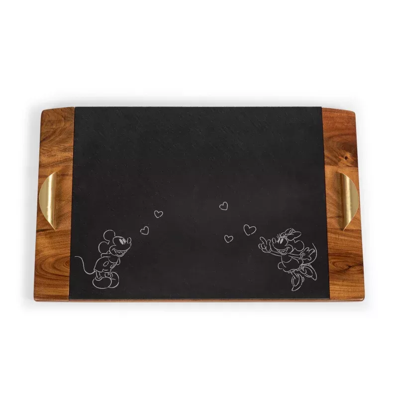 Mickey & Minnie Mouse – Covina Acacia and Slate Serving Tray