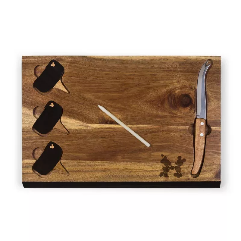 Mickey & Minnie Mouse – Delio Acacia Cheese Cutting Board & Tools Set