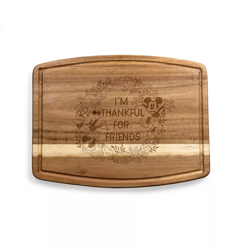 Mickey & Minnie Mouse Thanksgiving – Ovale Acacia Cutting Board