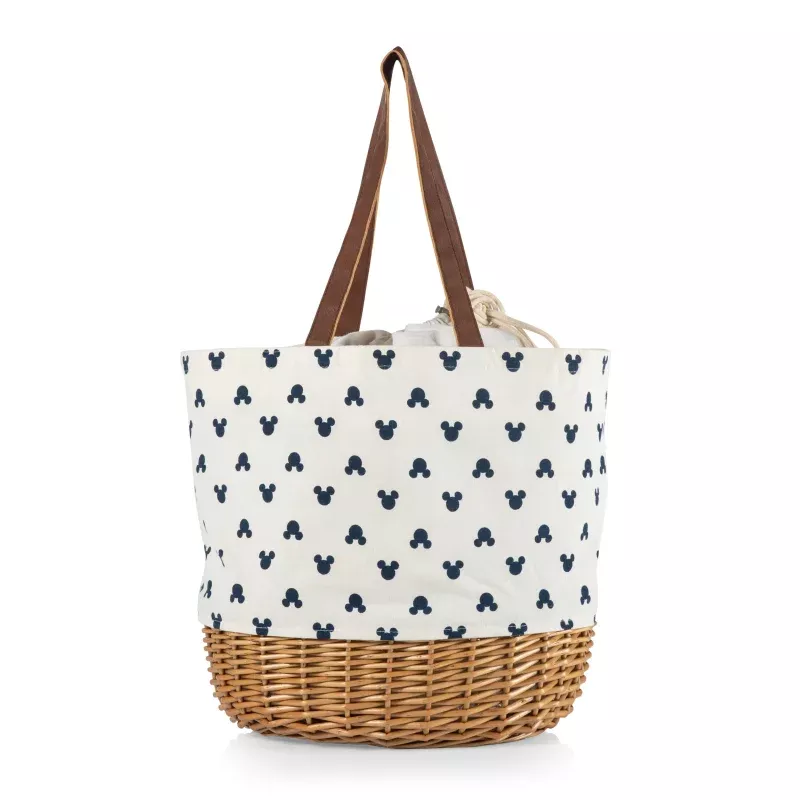 Mickey Mouse Silhouette – Coronado Canvas and Willow Basket Tote