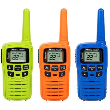 Midland T10X3M X-Talker T10 Two Way Radio, Multicolor, 3 Pack
