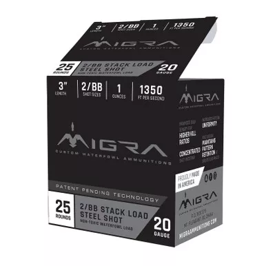 Migra Ammunitions M20S46 Combinational 20Gauge 3" 1oz 4/6Shot 25 Per Box/10 Case