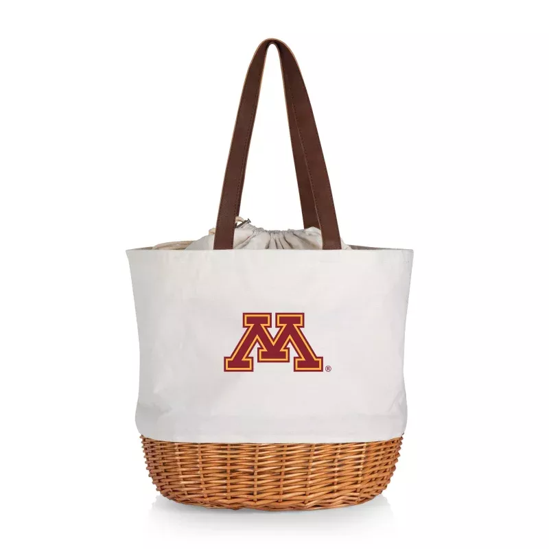 Minnesota Golden Gophers – Coronado Canvas and Willow Basket Tote