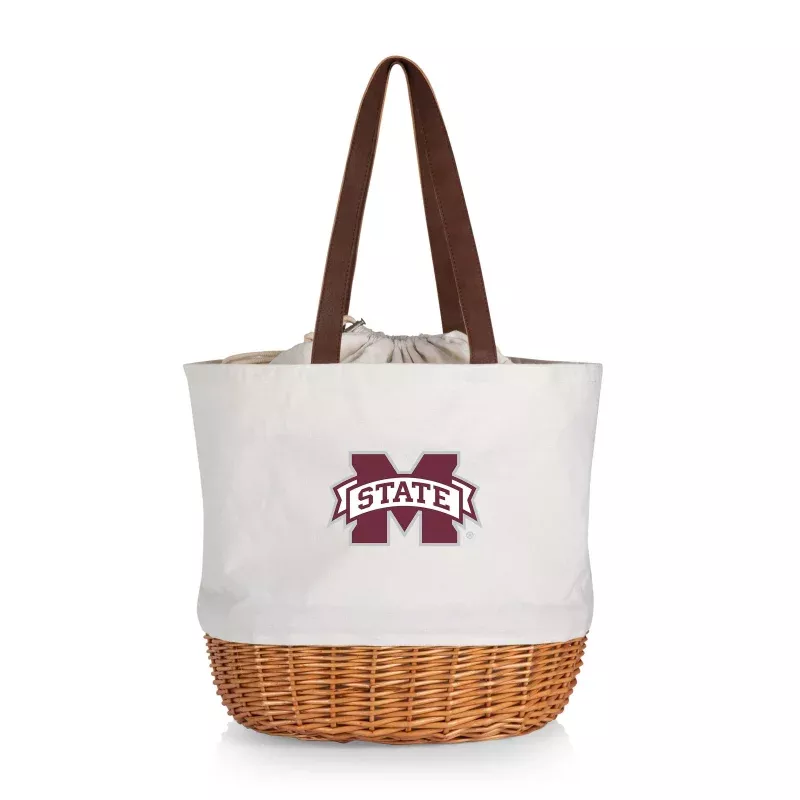 Mississippi State Bulldogs – Coronado Canvas and Willow Basket Tote