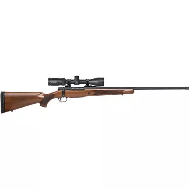 Mossberg 28124 Patriot 300 Win Mag Caliber with 3+1 Capacity, 24" Threaded/Fluted Barrel, Matte Blued Metal Finish & Walnut Stock Right Hand (Full Size) Includes Vortex Crossfire II 3-9x40mm Scope