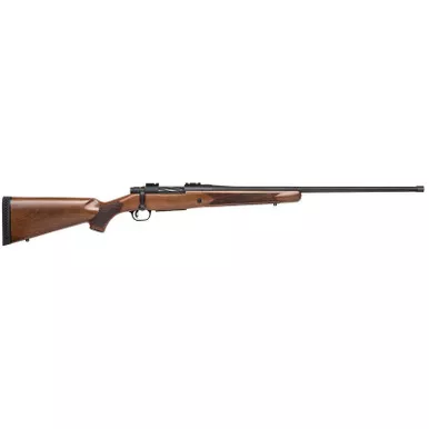 Mossberg 28236 Patriot Full Size 6.5 PRC 4+1 24" Matte Blued Fluted Threaded Barrel, Drilled & Tapped Matte Blued Stainless Steel Receiver, Walnut Fixed Stock