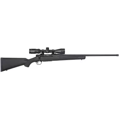 Mossberg 28250 Patriot w/Optic 400 Legend 4+1 20" Matte Blued Threaded Barrel, Matte Blued Drilled & Tapped Receiver, Fixed Black Synthetic Stock, Vortex Crossfire II 3-9x40mm
