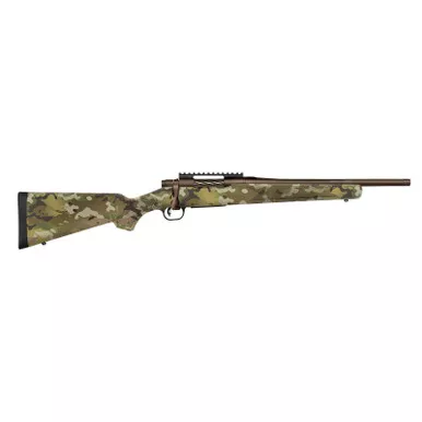 Mossberg 28277 Patriot Compact 308 Win 5+1 16.25" Patriot Brown Cerakote Threaded Bull Barrel, Patriot Brown Cerakote Steel Receiver w/Picatinny Rail, MultiCam Fixed Synthetic Stock