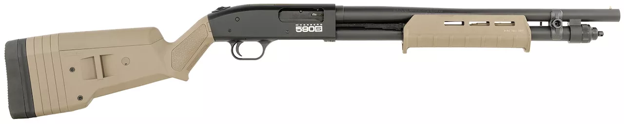 Mossberg 590S 12 Gauge Shotgun 18.50" Flat Dark Earth 51608