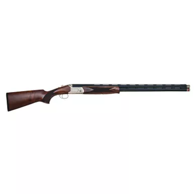 Mossberg 75472 Gold Reserve Full Size 12 Gauge Break Open 3" 2rd 30" Blue Polished Vent Rib Barrel, Silver Polished Stainless Steel Engraved Receiver, Fixed Black Walnut Stock, Right Hand
