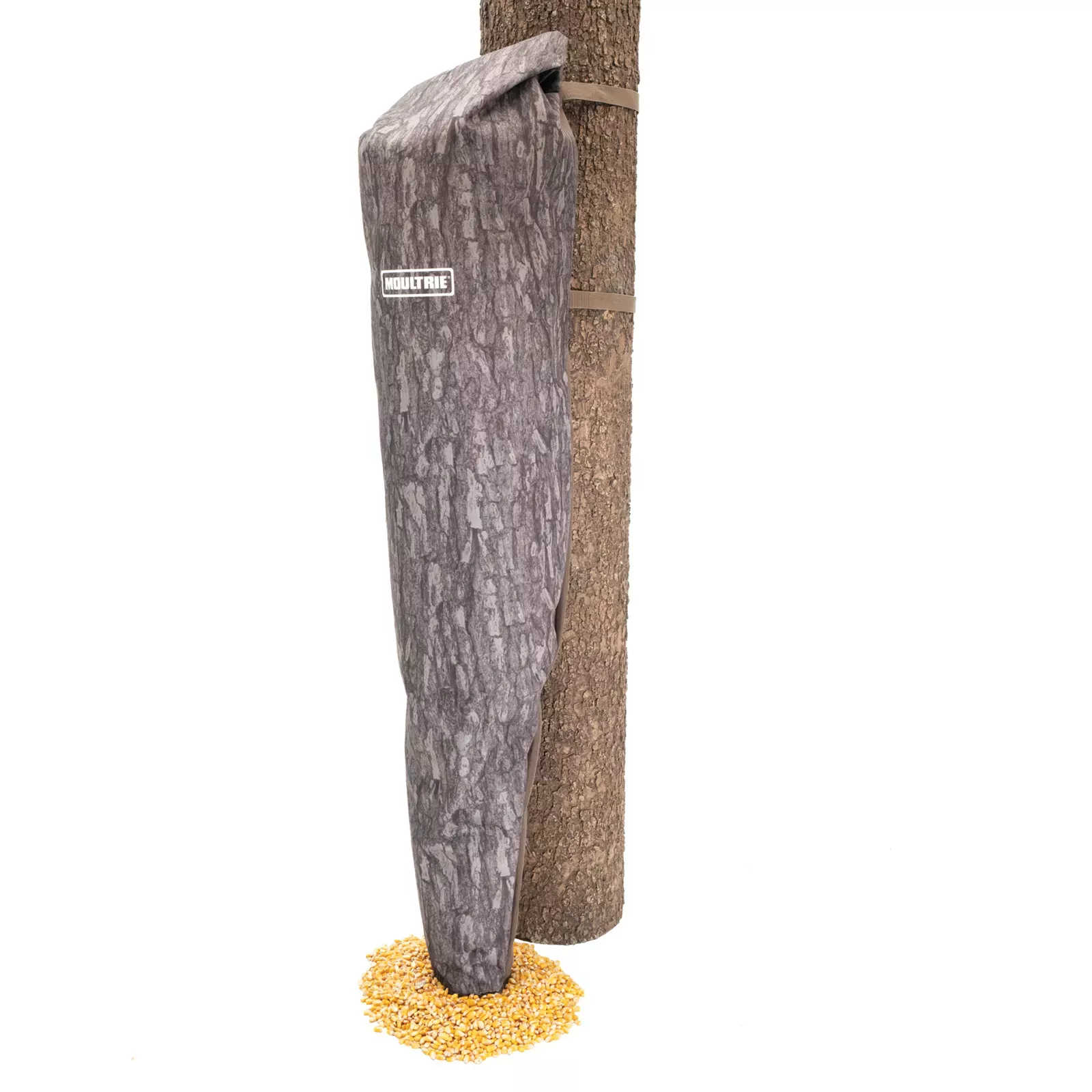 Moultrie 100 lb Gravity Bag Feeder Pine Bark Camo MFG-15019