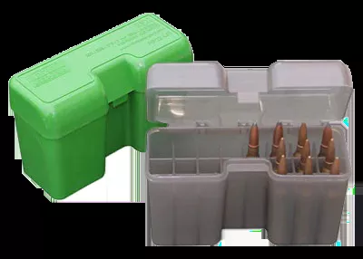 MTM Case-Gard Ammo Box Flip-Top 338 Cal Green Polypropylene 22rd