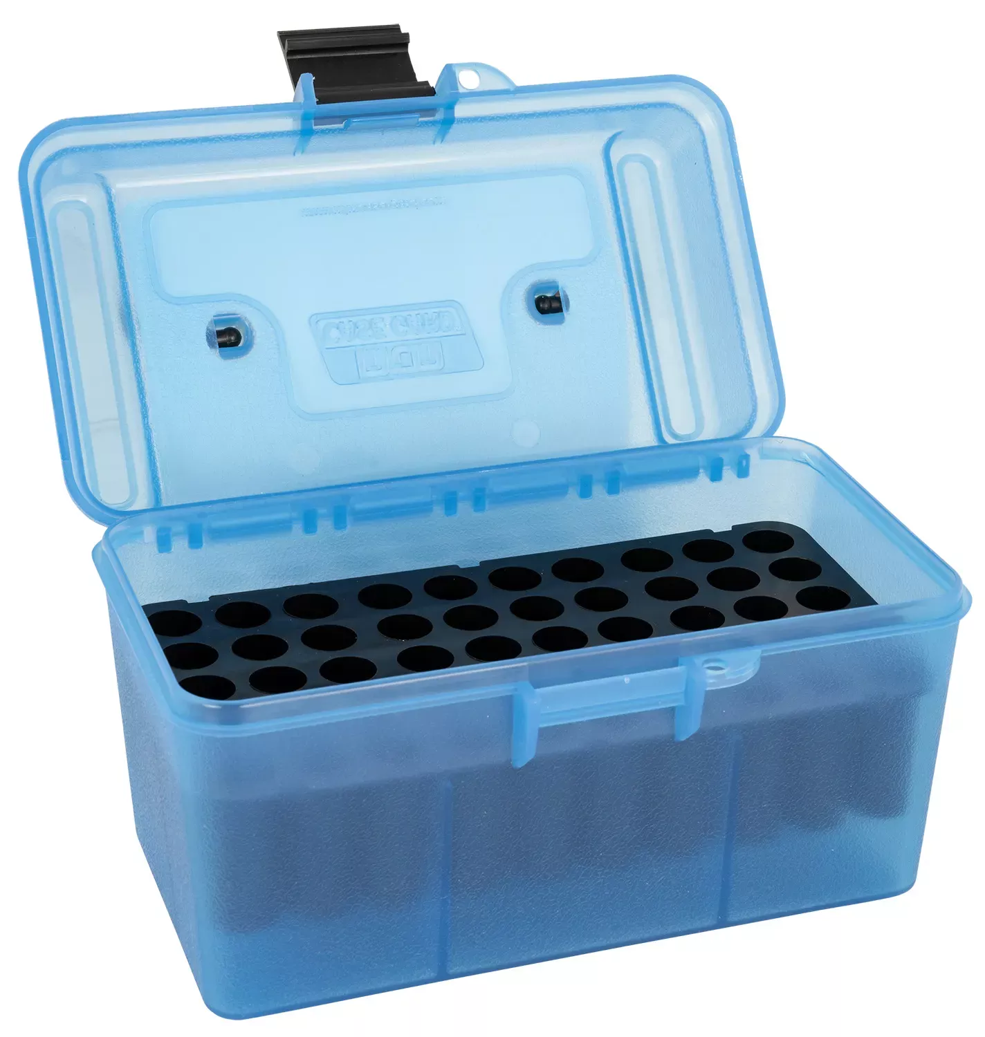 MTM Case-Gard Deluxe Ammo Box Multi-Caliber Rifle Clear Blue 50rd