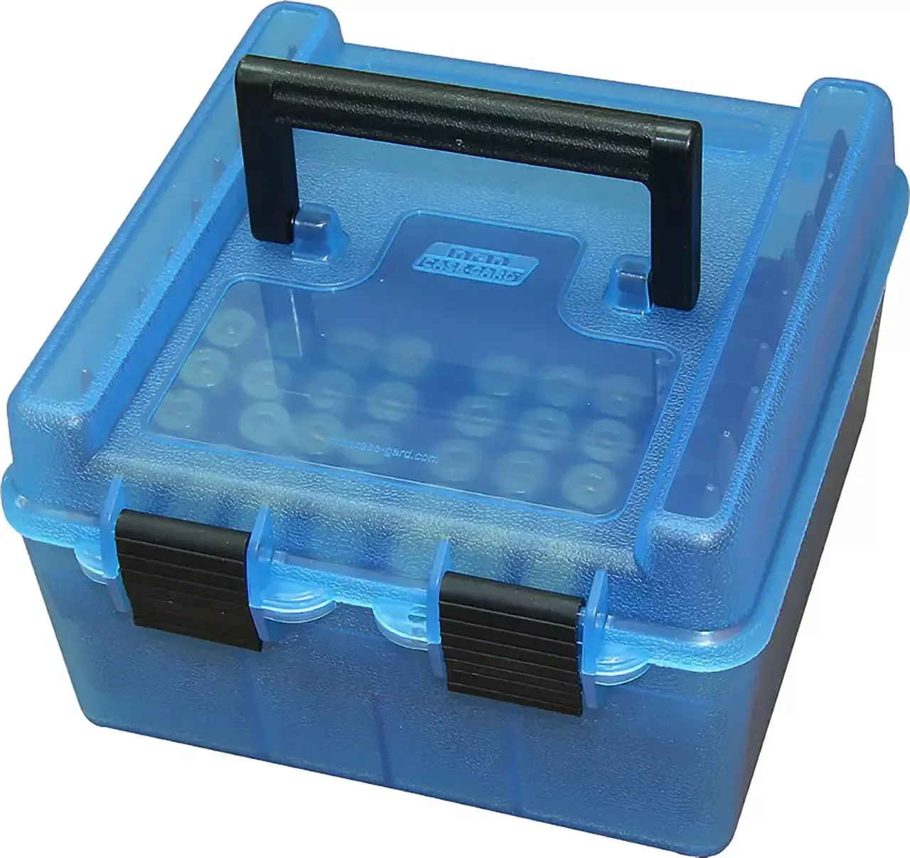 MTM Case-Gard Deluxe Rifle Ammo Box 100rd Blue Polypropylene
