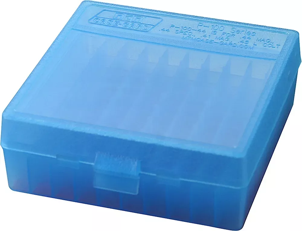 MTM Case-Gard P-100 Multi-Caliber Handgun Clear Blue 100rd