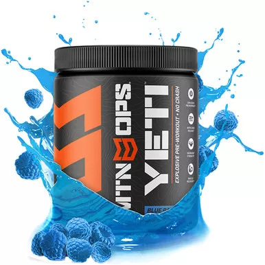MTN OPS 1002-BR Yeti Preworkout, Blue Raspberry