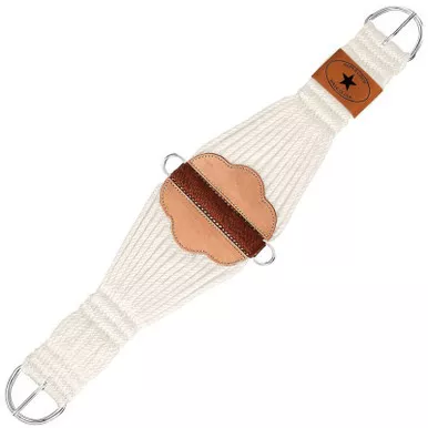 MUSTANG Texas Roper 27-Strand White Cinch with Nickel Plated Buckles (189)