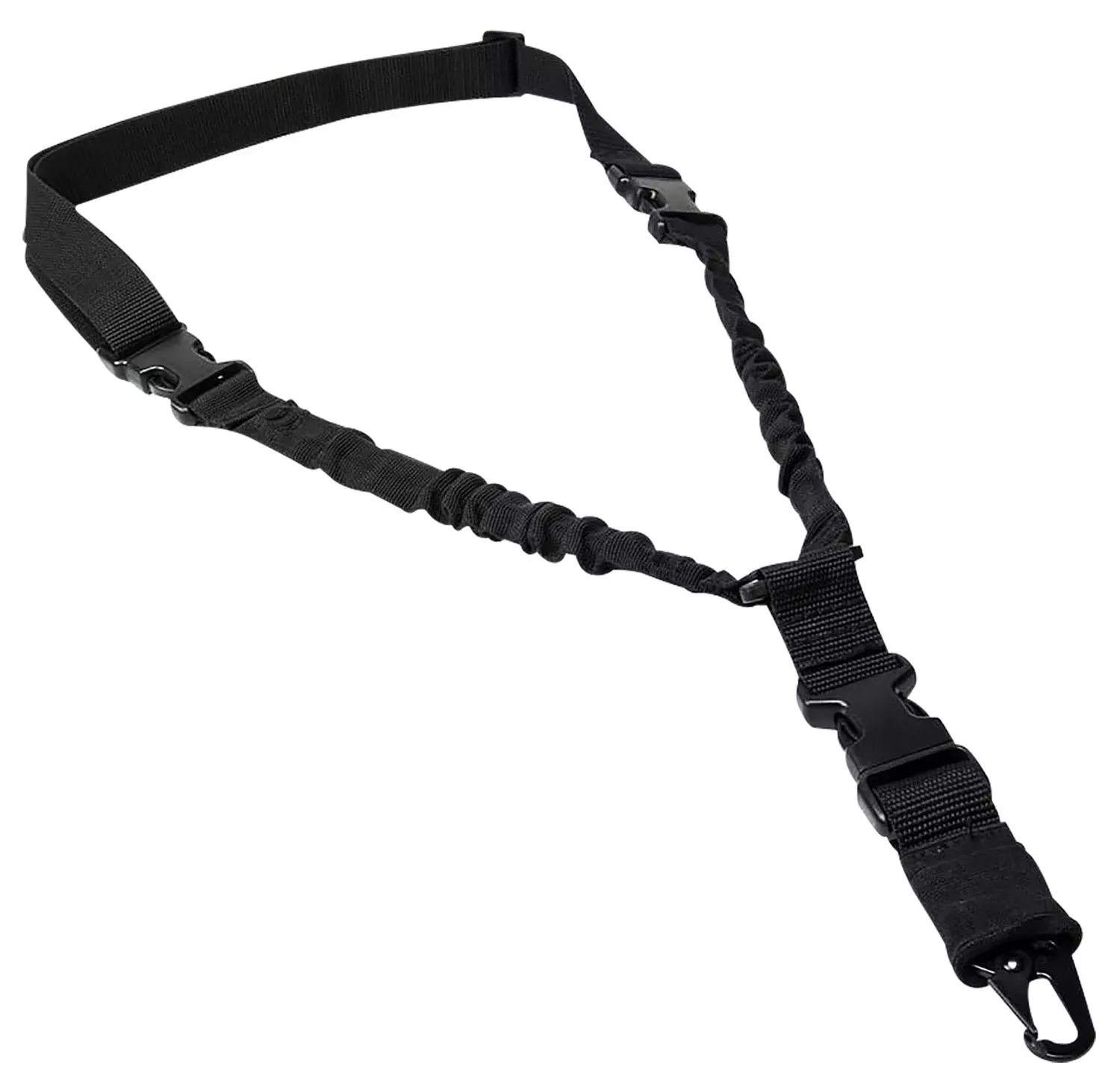 NcStar Single Point Sling Deluxe Black Nylon 30"-38" Adjustable Bungee