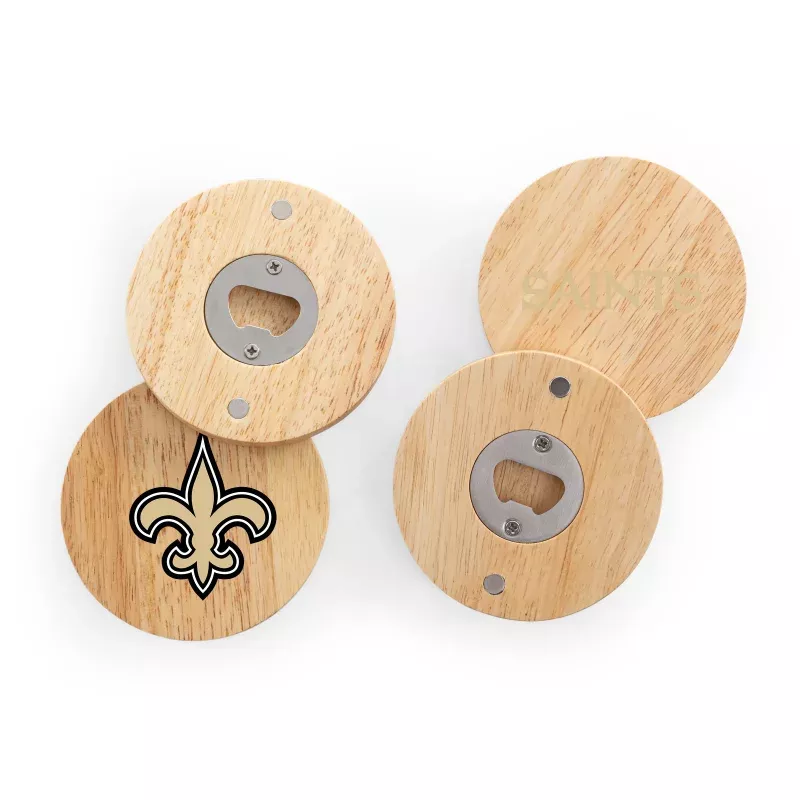 New Orleans Saints – Coasters with Bottle Openers Set of 4