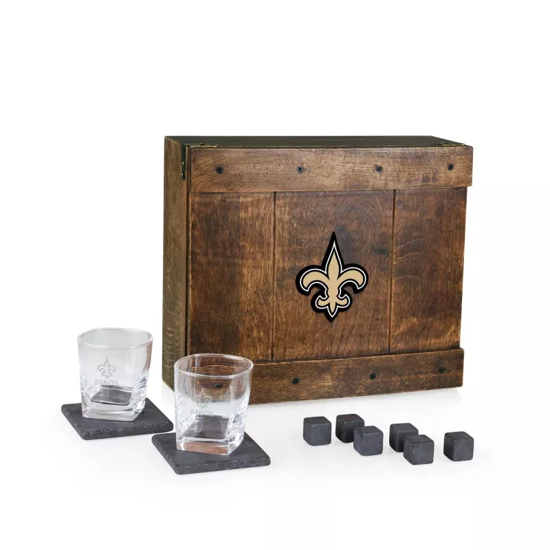 New Orleans Saints – Whiskey Box Gift Set