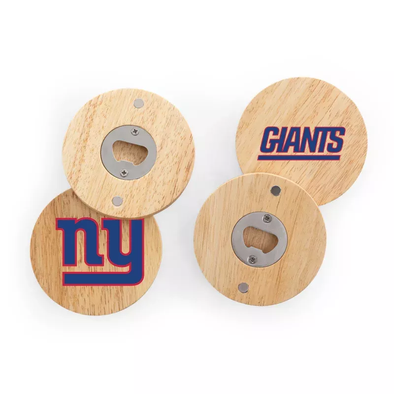 New York Giants – Coasters with Bottle Openers Set of 4