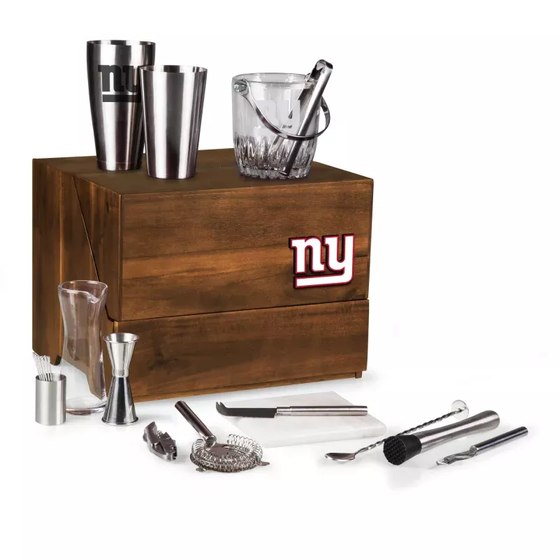New York Giants – Madison Acacia Tabletop Bar Set