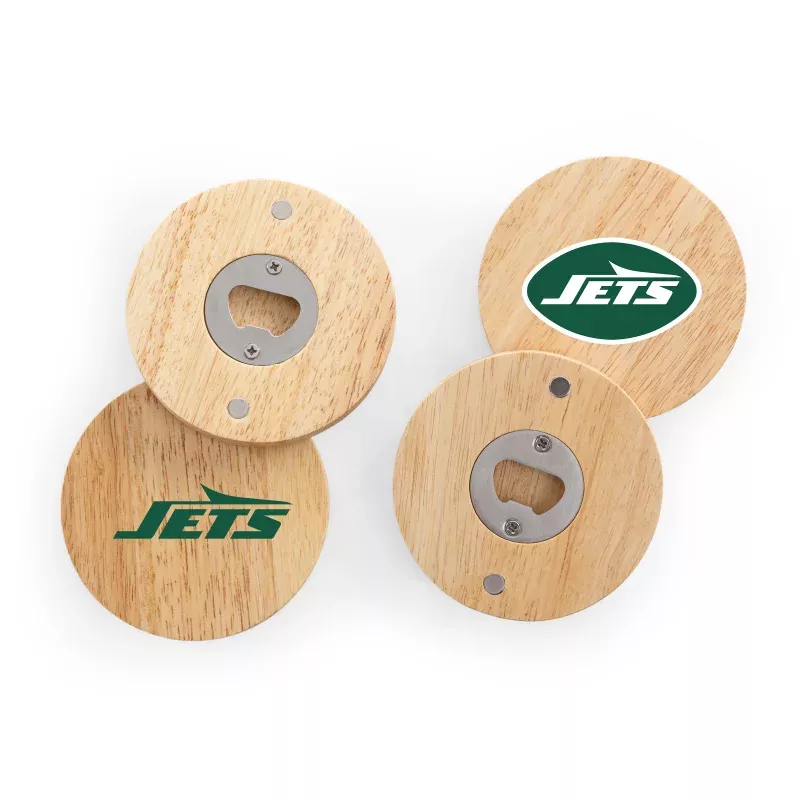 New York Jets – Coasters with Bottle Openers Set of 4