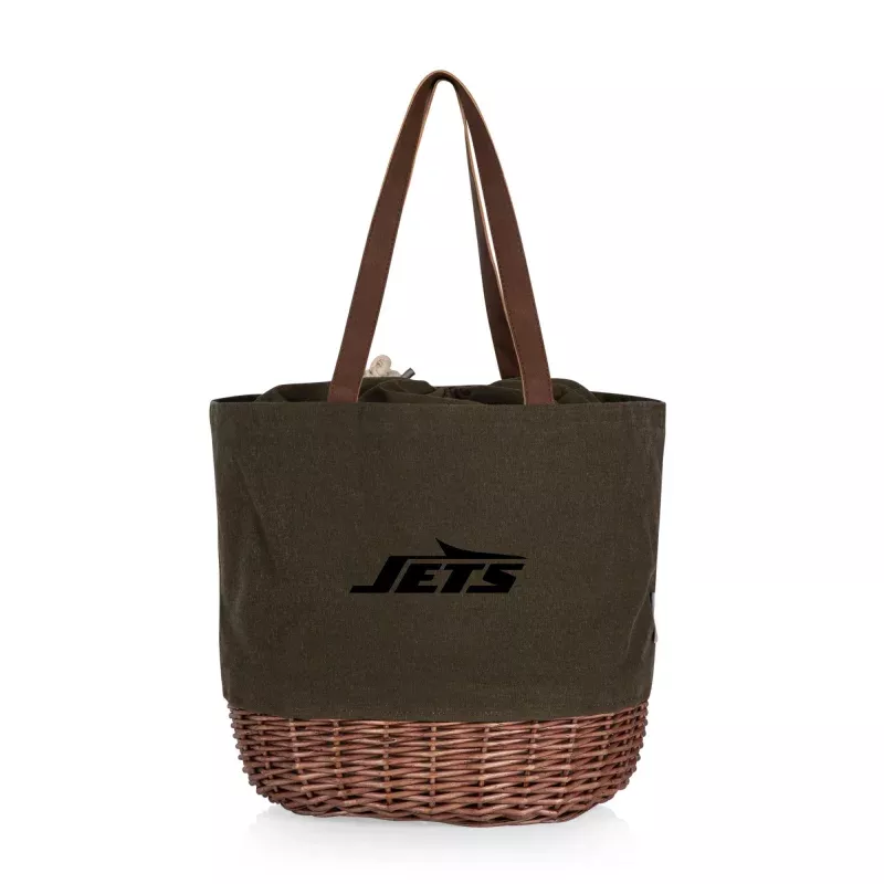 New York Jets – Coronado Canvas and Willow Basket Tote