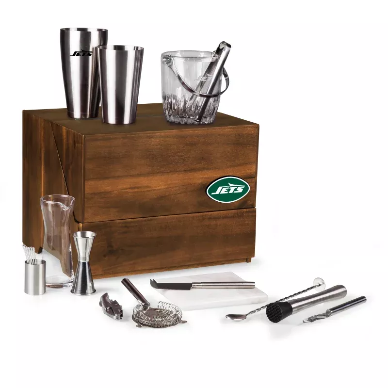 New York Jets – Madison Acacia Tabletop Bar Set
