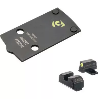 NIGHT FISION NF 507k to Springfield Hellcat Optic Plate with Tritium Ylw Front Sight Combo (SPR-OPBS-507K-HC-YGZX)