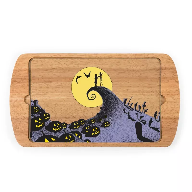 Nightmare Before Christmas Jack & Sally – Billboard Glass Top Serving Tray