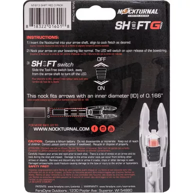 Nockturnal Lighted Nocks for Archery, 3 Pack