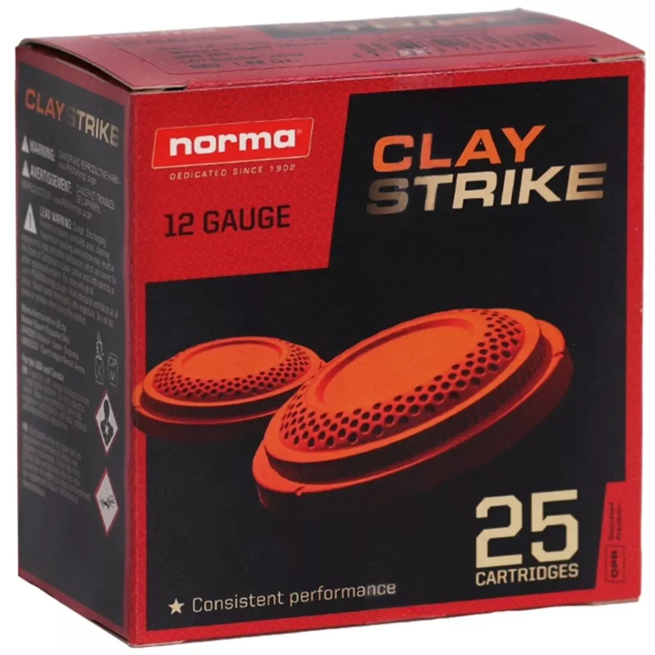 Norma CLAYSTRIKE 12 GA 2 3/4" #8 Shot 1-1/8 oz. 25 Rounds