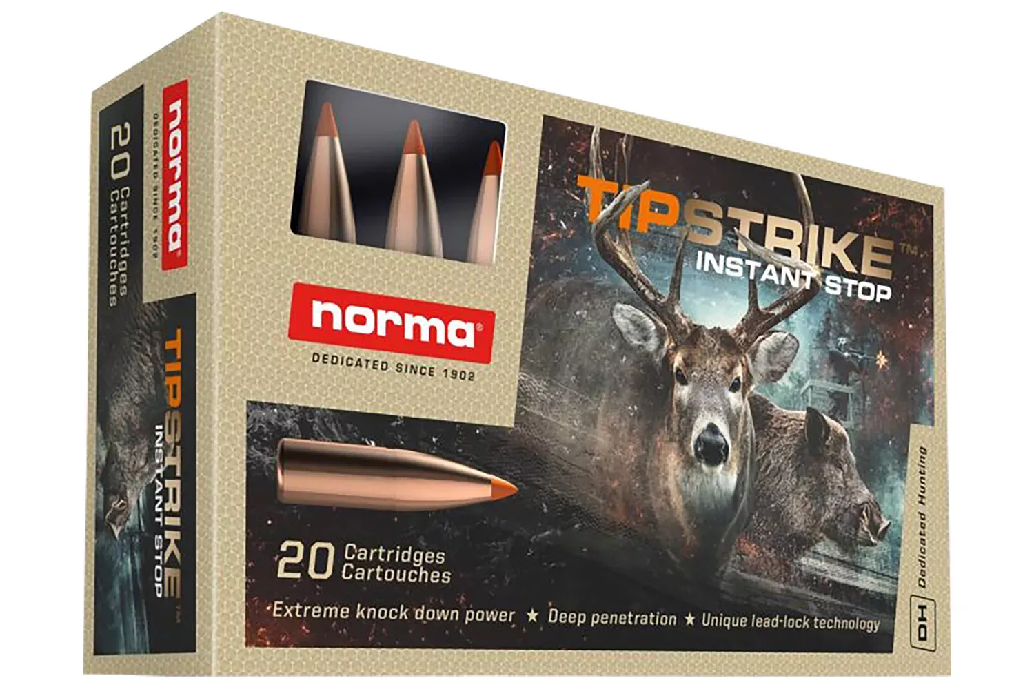 Norma Dedicated Hunting Tipstrike 280 Rem 160 Gr. Polymer Tip 20/Box