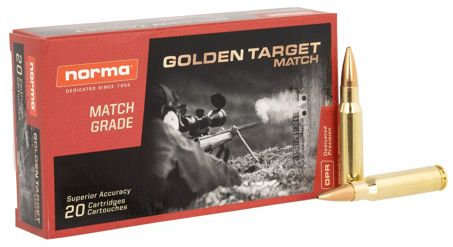 Norma Dedicated Precision Golden Target Match 308 Win. 168 Gr. BTHP 20/Box