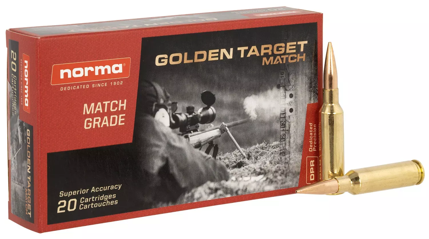 Norma Dedicated Precision Golden Target Match 6.5 Creedmoor 143 Gr. BTHP 20/Box