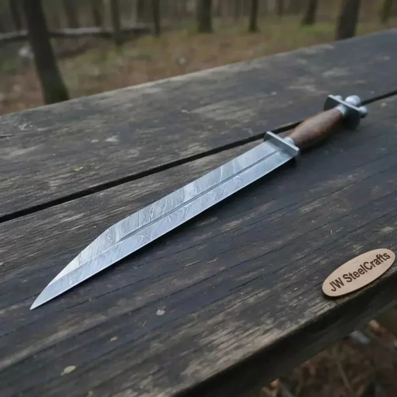 Norseman’s Gladius Seax 18 Handmade Full Damascus Steel Langseax Blade