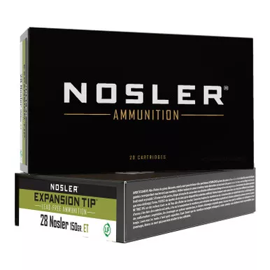 Nosler 40039 E-Tip 28Nosler 150gr E Tip Lead Free 20 Per Box/10 Case