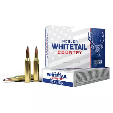 Nosler 40122 Whitetail Country 243Win 100gr 20 Per Box/10 Case