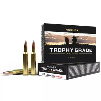 Nosler 49323 Trophy Grade 338LapuaMag 300gr Nosler AccuBond 20 Per Box/10 Case
