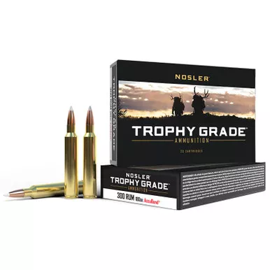 Nosler 60065 Trophy Grade 300RUM 180gr Nosler AccuBond 20 Per Box/10 Case