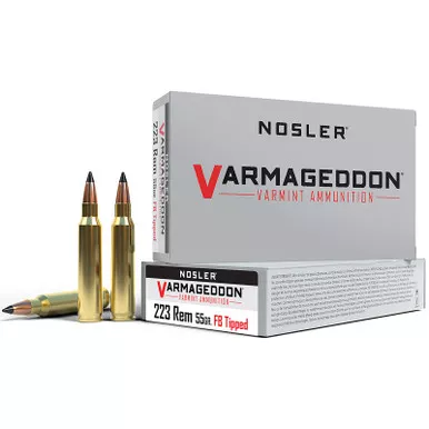 Nosler 65145 Varmageddon 223Rem 55gr Flat Base Tipped 20 Per Box/20 Case