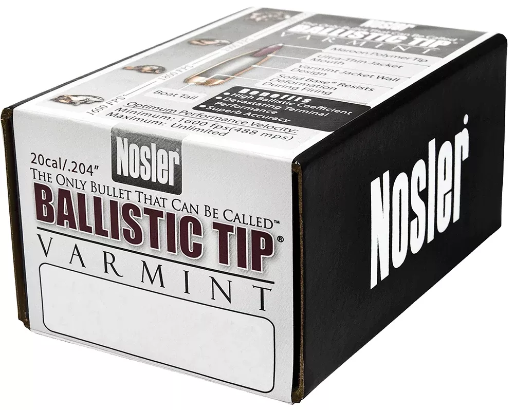 Nosler Ballistic Tip Varmint Bullets .204 Cal. 35 Gr. Spitzer Point 50 Pk.